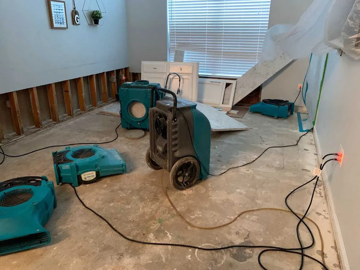 Dehumidifier in flood-cut room for Water Extraction & Removal in Silverdale